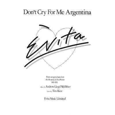 5020679501122 - Dont cry for me Argentina C-Dur 5020679501122 - Dont cry for me Argentina C-Dur