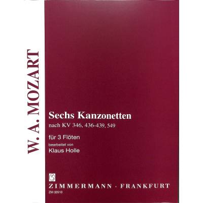 9790010325101 - 6 Kanzonetten nach KV 346 436-436 549 9790010325101 - 6 Kanzonetten nach KV 346 436-436 549