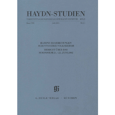 9790201820347 - Haydn Studien Juni 2002 Band 8 4 9790201820347 - Haydn Studien Juni 2002 Band 8 4