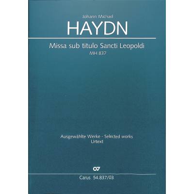 9790007087340 - Missa sub titulo Sancti Leopoldi MH 837 Klavierauszug - Michael Haydn Kartoniert (TB)