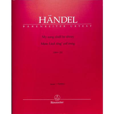 9790006532285 - Mein Lied sing auf ewig HWV 252 - Anthem