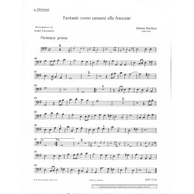 9790001001236 - Fantasie overo canzoni alla francese 9790001001236 - Fantasie overo canzoni alla francese