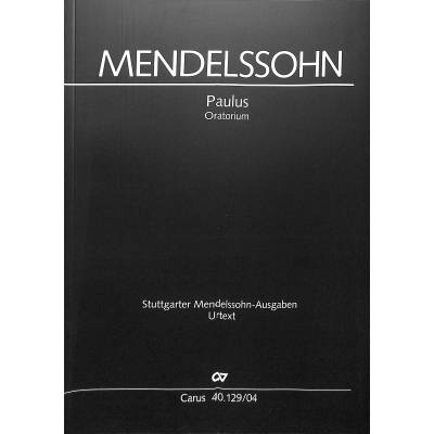 9790007092122 - Stuttgarter Ausgaben (Urtext)   Paulus op36 Klavierauszug deutscher Text - Felix Mendelssohn Bartholdy Kartoniert (TB)