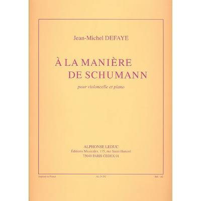 9790046292927 - A la maniere de Schumann 9790046292927 - A la maniere de Schumann