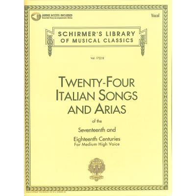 0073999815924 - Schirmer Gregory A - GEBRAUCHT 24 Italian Songs + Arias Gesang Hoch Klavier - Preis vom 02062023 050629 h