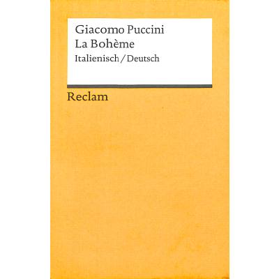 9783150093641 - La Boheme - Giacomo Puccini Taschenbuch