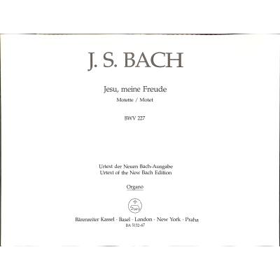9790006465200 - Jesu meine Freude BWV 227 - Motette
