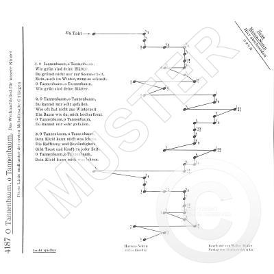 9990051534412 - Noten für Akkordzither O Tannenbaum 6 Akkorde 4187