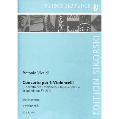 9790003037639 - Concerto per 6 Violoncelli