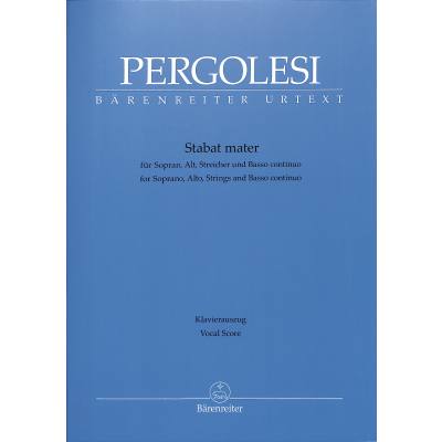 9790006528905 - Stabat mater für Sopran Alt Streicher und Basso continuo Klavierauszug - Giovanni Battista Pergolesi Geheftet