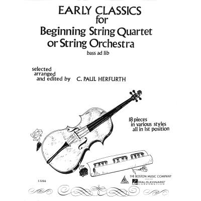 0752187433262 - Early classics for beginning string quartet