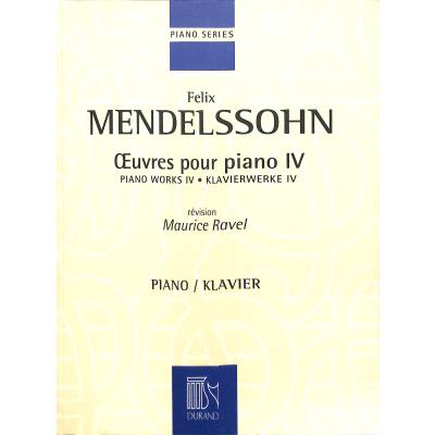 9790044079261 - Oeuvres pour piano 4