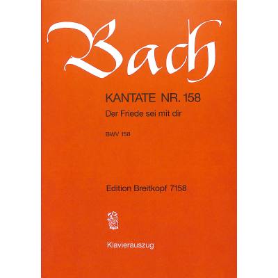 9790004173121 - Kantate 158 der Friede sei mit dir BWV 158