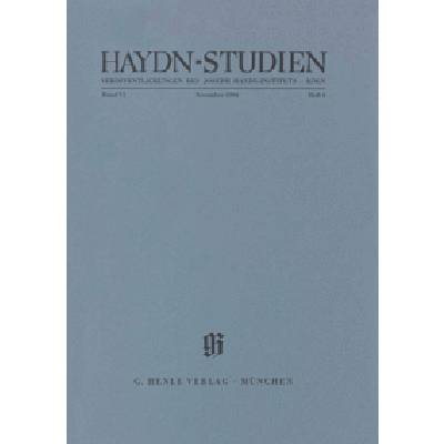 9790201820262 - Haydn Studien November 1994 Bd 6 4