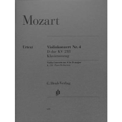 9790201806808 - Violinkonzert Nr4 D-Dur KV 218 Klavierauszug - Wolfgang Amadeus - Violinkonzert Nr 4 D-dur KV 218 Mozart Kartoniert (TB)