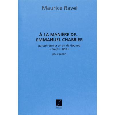 9790048005471 - A la maniere de Emmanuel Chabrier