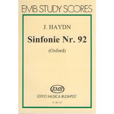 9790080401231 - Sinfonie 92 G-Dur HOB 1 92 (Oxford)