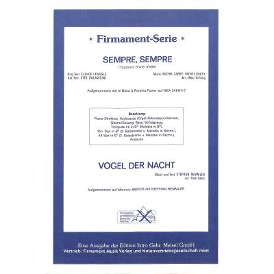 9990051778298 - Sempre Sempre   Vogel der Nacht