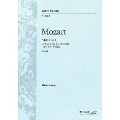 9790004174654 - Missa C-Dur KV 66 (Dominicusmesse)