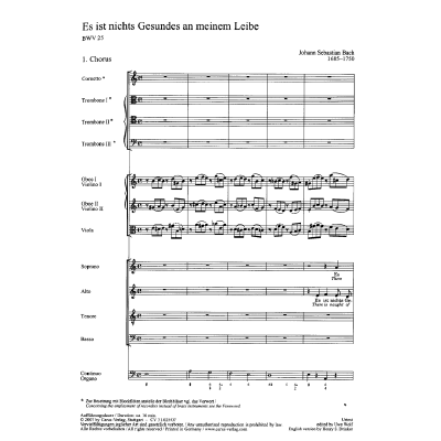 9790007092931 - Kantate 25 es ist nichts Gesundes an meinem Leibe BWV 25 9790007092931 - Kantate 25 es ist nichts Gesundes an meinem Leibe BWV 25