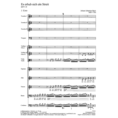 9790007092979 - Kantate 19 Es erhub sich ein Streit BWV 19 9790007092979 - Kantate 19 Es erhub sich ein Streit BWV 19