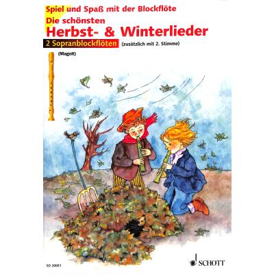 9783795754822 - Noten Die schönsten Herbst- & Winterlieder 2 Sopranblockflöten ED 20001-50 & CD