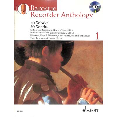 0841886012622 - Noten Baroque recorder anthology 1 incl CD Blockflöte Klavier Gitarre ED13134