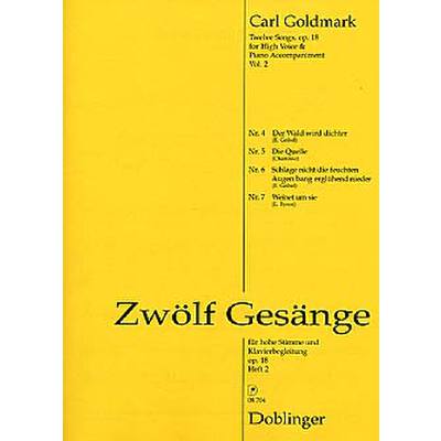 9790012405818 - 12 Gesänge op 18 Heft 2 (Nr 4-7)