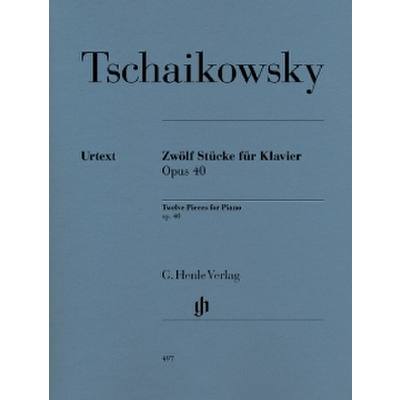 9790201804972 - Zwölf Stücke für Klavier op40 - Peter Iljitsch - Zwölf Klavierstücke op 40 Tschaikowsky Twelve Pieces for paino op40 Kartoniert (TB)