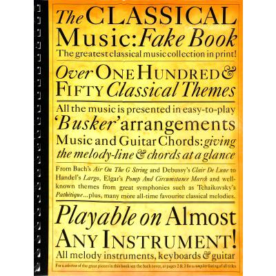 9780711944268 - Noten The Classical Music Fake Book Keyboard & Gesang MSAM 92350