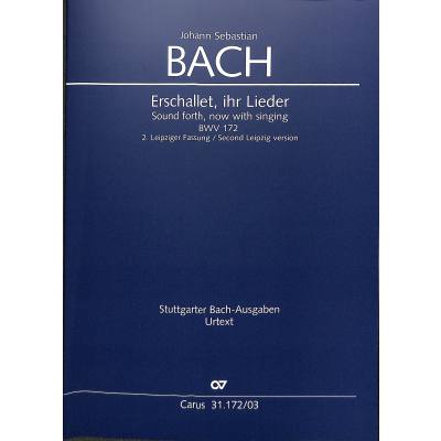 9790007058609 - Kantate 172 erschallet ihr Lieder BWV 172 9790007058609 - Kantate 172 erschallet ihr Lieder BWV 172