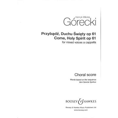 9790060119965 - Come holy spirit op 61