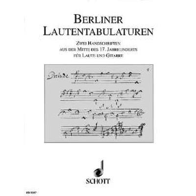 9783795718992 - Berliner Lautentabulaturen