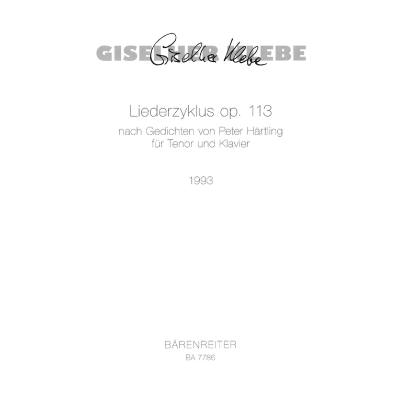 9790006506989 - Liederzyklus op 113