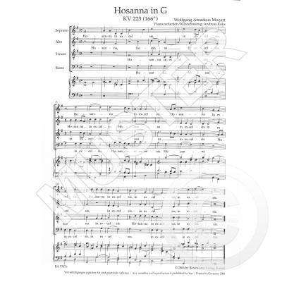 9790006468669 - Hosanna G-Dur KV 223