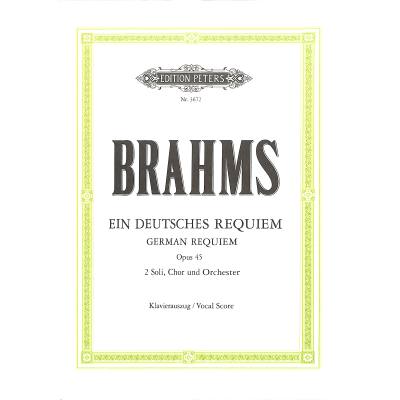 9790014017552 - Ein Deutsches Requiem op45 Klavierauszug - Johannes Brahms Kartoniert (TB)