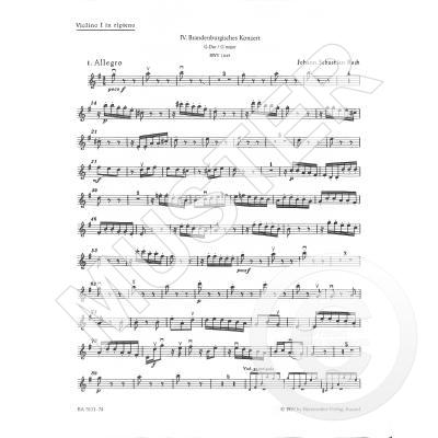 9790006464661 - Brandenburgisches Konzert 4 G-Dur BWV 1049