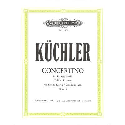 9790014109110 - - GEBRAUCHT Concertino D-Dur op 15 im Stil von Antonio Vivaldi   Schülerkonzert 1 und 3 Lage   für Violine und Klavier - Preis vom 03102023 050115 h