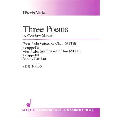 9790001113328 - 3 Poems (Czeslaw Milosz)
