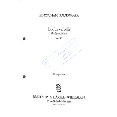 9790004403402 - Ludus verbalis op 10 9790004403402 - Ludus verbalis op 10