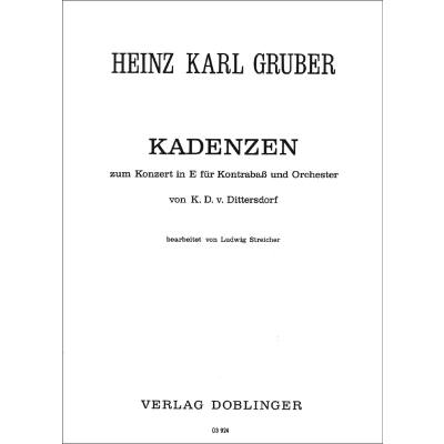 Kadenzen zu Dittersdorf Konzert E-Dur