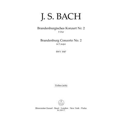 9790006464463 - Brandenburgisches Konzert 2 F-Dur BWV 1047