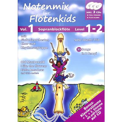 9783867841528 - Noten Notenmix für Flötenkids 1 RAISCH 4100 Sopranblockflöte incl CDs