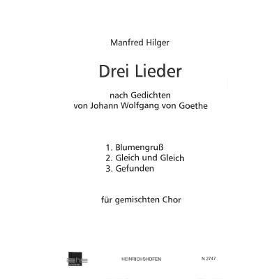 9790204427475 - 3 Lieder nach Gedichten von Goethe