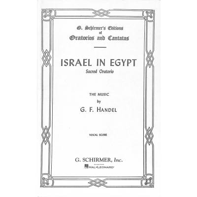 0073999747911 - - GEBRAUCHT G F Handel Israel In Egypt (Vocal Score)- Schirmer Edition Sop - Preis vom 05072023 043534 h