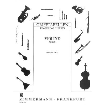 0842819102052 - Noten Grifftabelle Violine praktische Grifftabelle ZM 90129