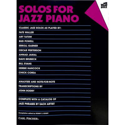 0798408003982 - Solos for Jazz piano