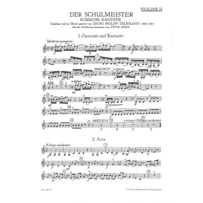 9790006414178 - Der Schulmeister - komische Kantate