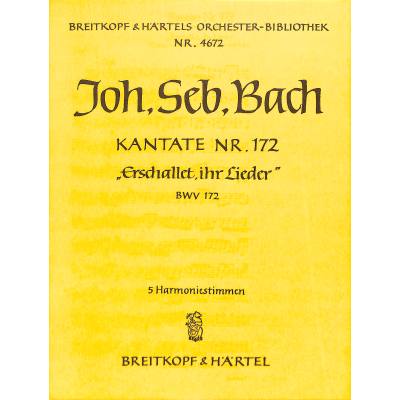 9790004318515 - Kantate 172 erschallet ihr Lieder BWV 172 9790004318515 - Kantate 172 erschallet ihr Lieder BWV 172