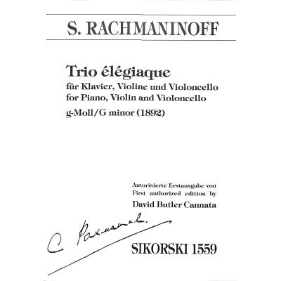 9790003014715 - Trio elegiaque g-moll 9790003014715 - Trio elegiaque g-moll